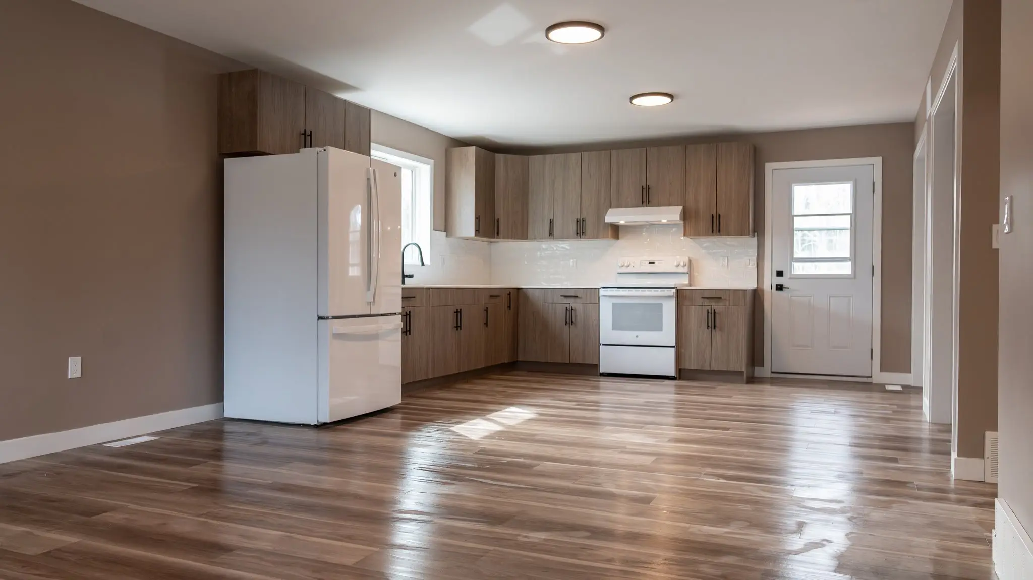 A finished new kitchen built by IronOak Developments, a Rega client