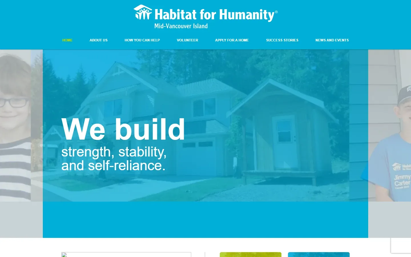 The Habitat for Humanity MVI home page before Rega, December 2023